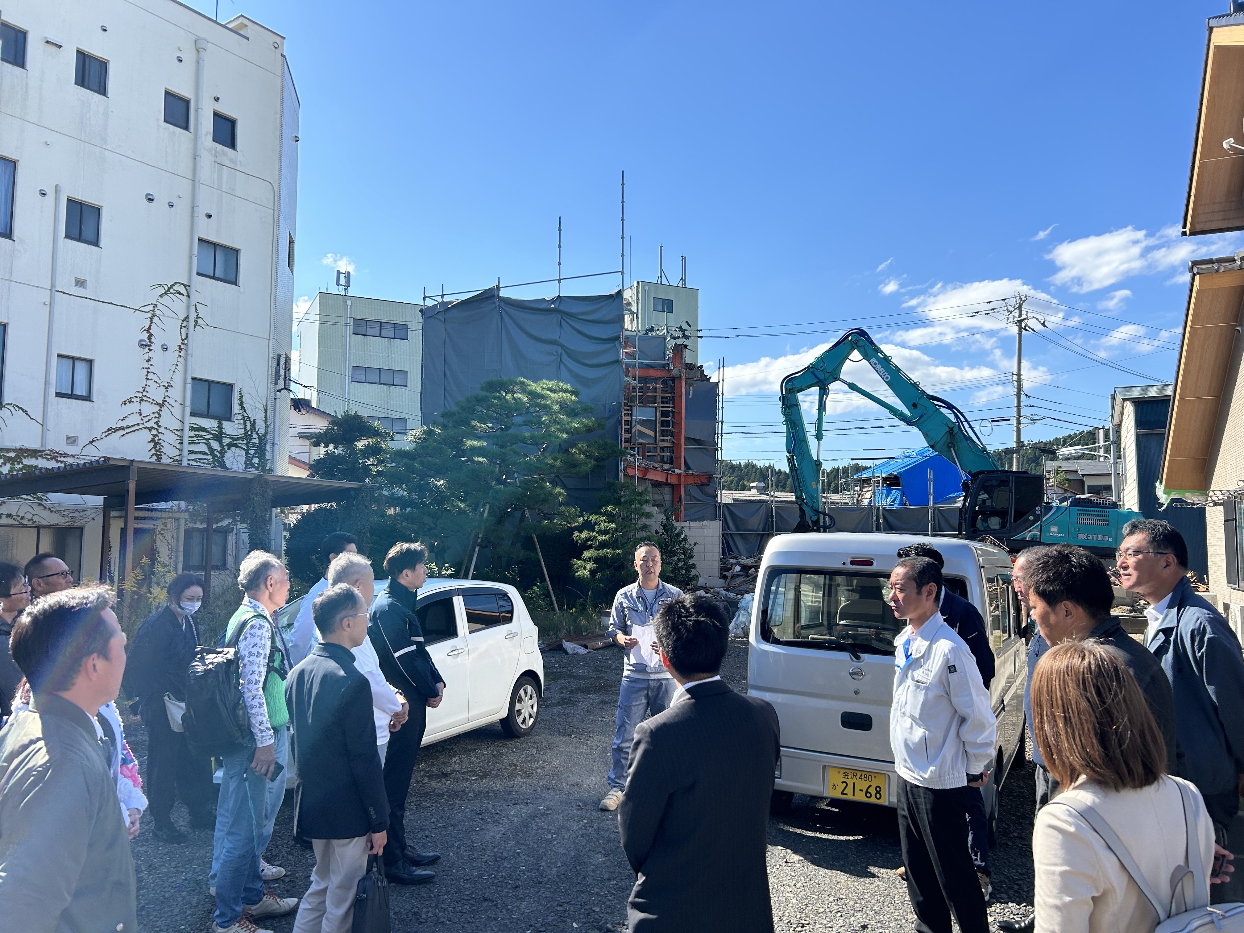 被災地　解体現場の視察